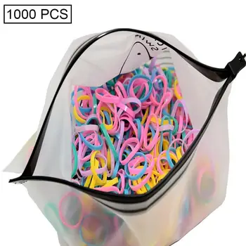 

1000PCS/BagDisposable Mini Small Clear Rubber Band Girl Elastic Hair Band Elastic Braids Plaits Braiding Band For Children