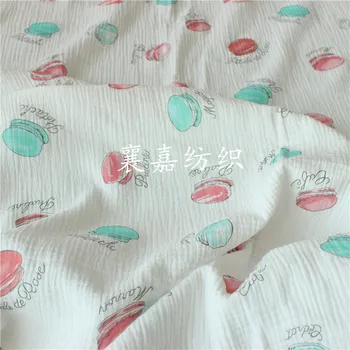 

New Macaron Pajamas Fabric Double-Layer Seersucker Infant Gauze Crepe Seersucker