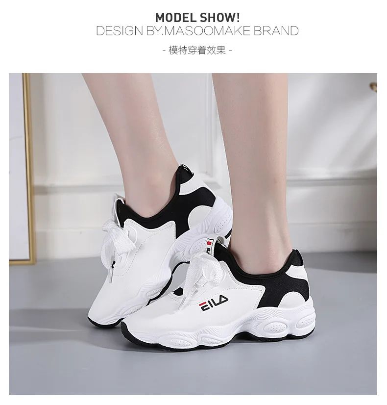 Women Comfortable Sneaker Shoes Pink Chunky Sneakers Platform Wedge Wedges Shoes for Women Zapatos De Mujer Casual Shoes