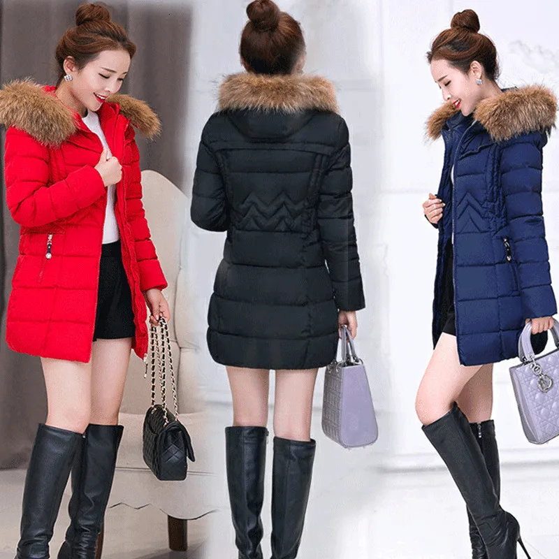 Длинная Куртка для девочек; Сезон Зима; утепленный пуховик из хлопка; плотная Женская куртка на подкладке из хлопка для мамы