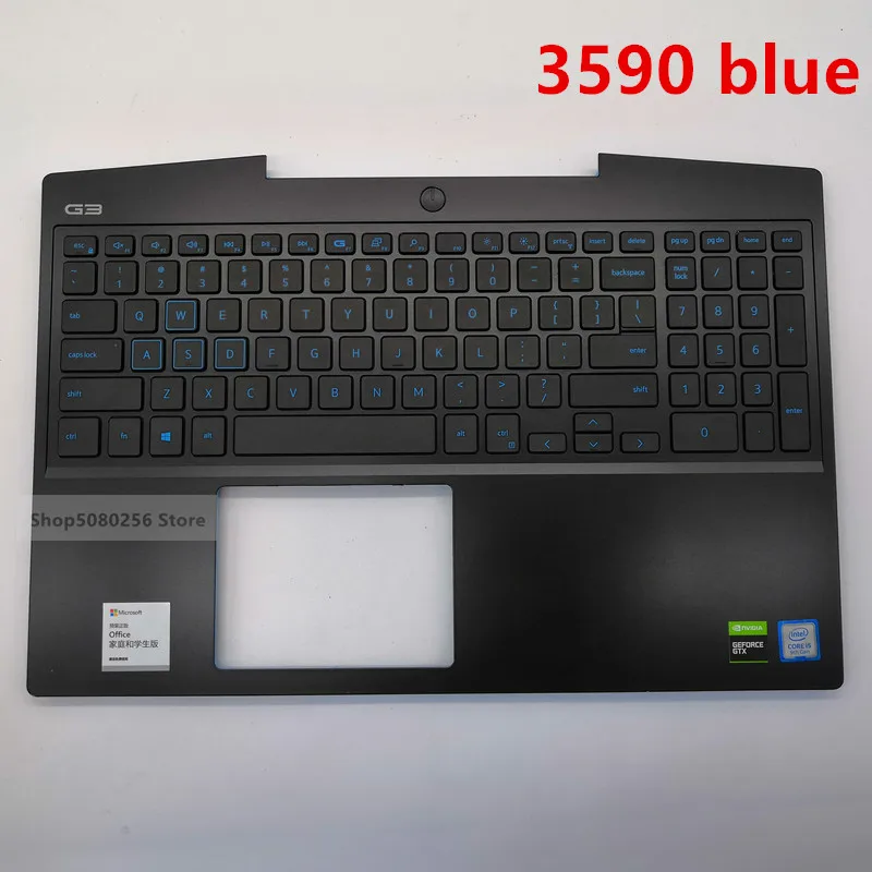 {95% New} для DELL G3 3590 C чехол-клавиатура с ободком, Синий шрифт, без подсветки