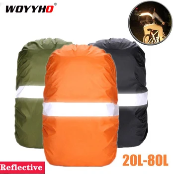 

Rain Cover Backpack Reflective 20L 35L 45L 60L 80L Waterproof Bag Cover Outdoor Camping Hiking Tactical Climbing Dust Raincover