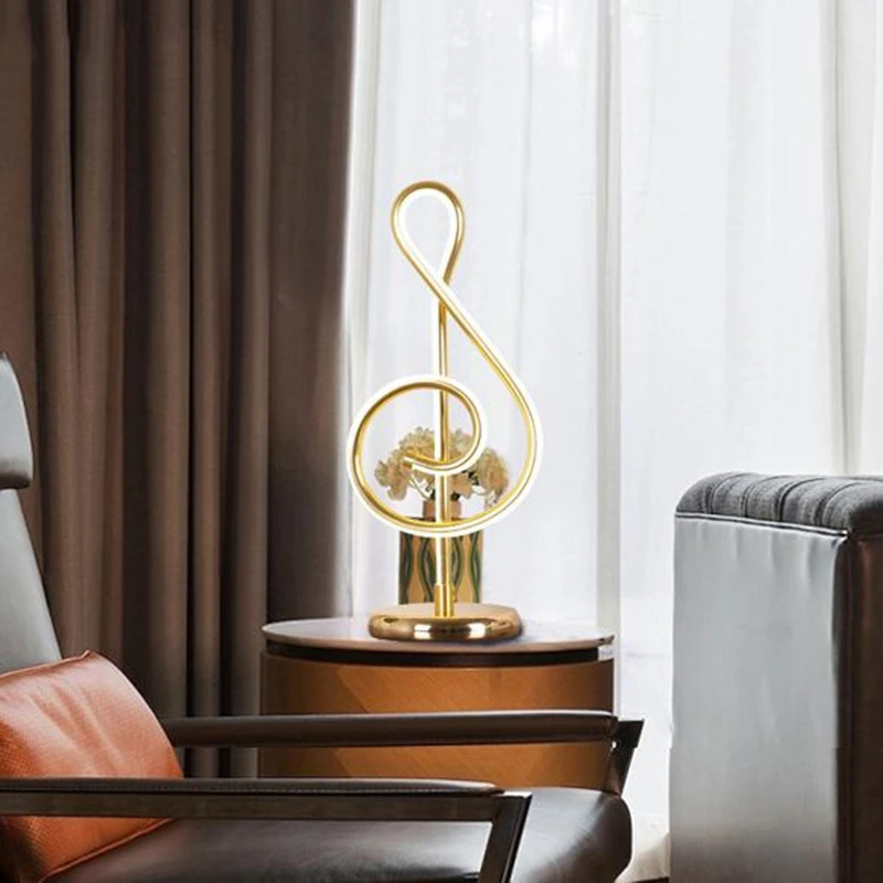

Musical Notes Table Light Bedside Bedroom Table Lamp Home Decoration Light Living Room Study Reading Light Eu Plug