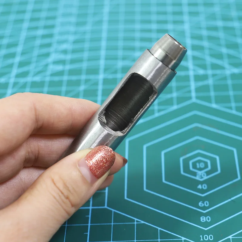 DIY Leather Hole Punch Cutter 0.5mm-10mm Leather Working Tools for Watch Bands Belts Canvas Paper Round Hollow Hole leather craft tools leather punches