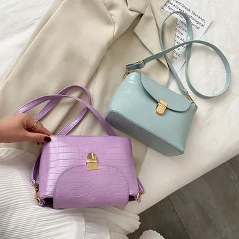 

Youth Ladies Simple Versatile Bag Women Solid Color Crossbody Bag Female PU Leather Daily Shoulder Shopping Pouch