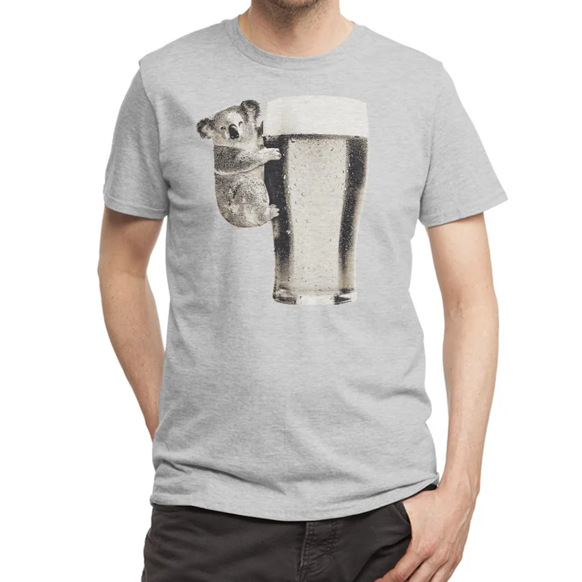 Koala Loves Beer T Shirt koalas koala bear для пива, алкоголя, ликера, животных, природы, забавная Питьевая