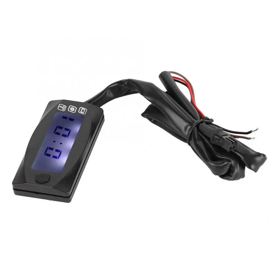 

Instruments Mini Motorcycle 3-in-1 Thermometer Water Temp Digital Time Display Meter Voltage Gauge speedometer