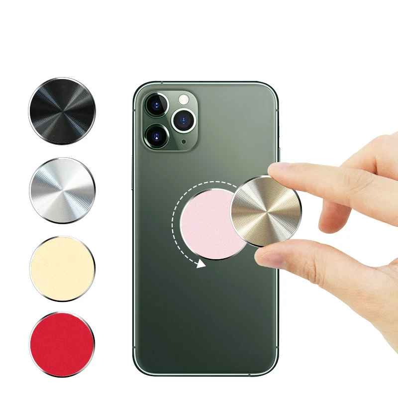 2021 new iphone Sticker Metal Plate disk iron sheet Magnet Mobile Phone Holder accessories For Magnetic Car Phone Stand holders car vent phone holder
