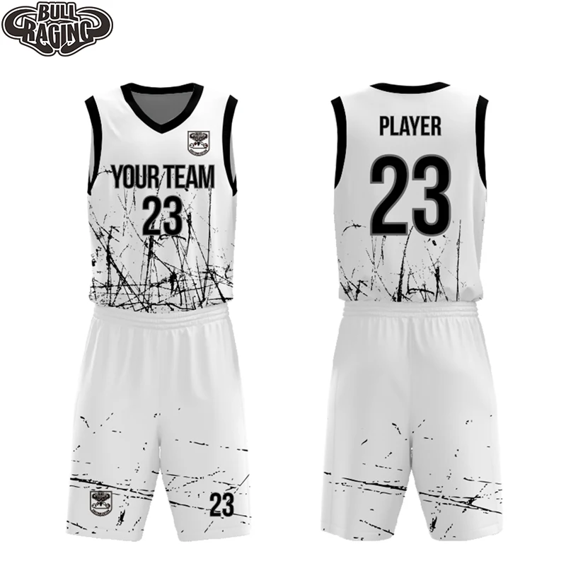 inkjetpatternbasketballjerseyblueandwhitebasketballuniform