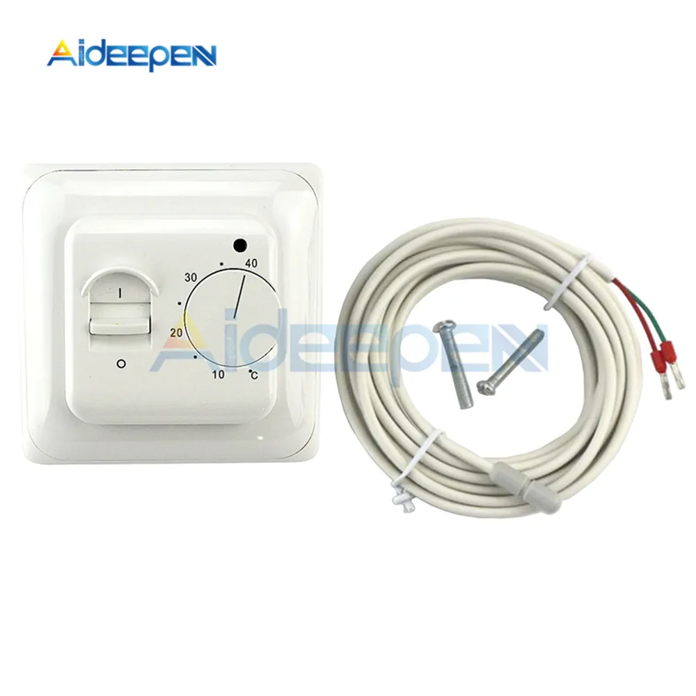 New Universal Mechanical Floor Heating Thermostat AC 220V Electronic Dual Room Warm Temperature Controller Retardant PC | Обустройство