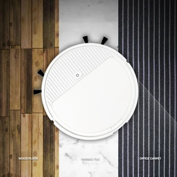 

3-In-1 Slim Robot Vacuum, Automatic Self-Charging Robotic Vacuum, perfect for Hard Floor and Low Pile Carpet,White