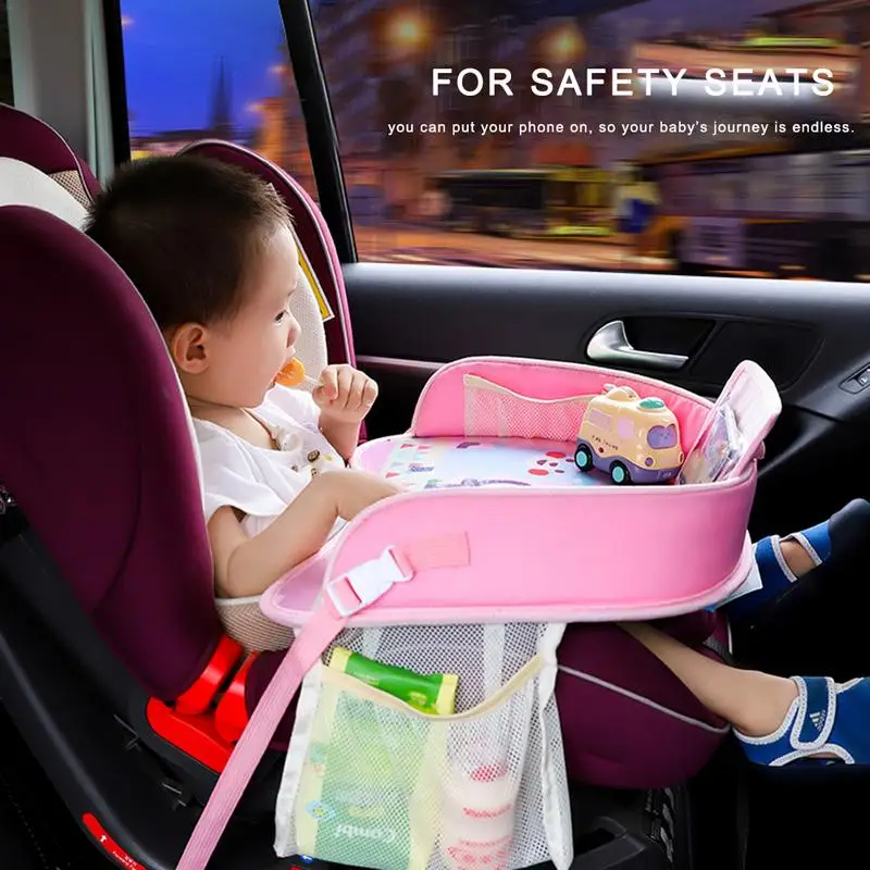 Детский автомобильный подстаканник, тарелки, портативный водонепроницаемый обеденный стол для напитков, детское автомобильное кресло