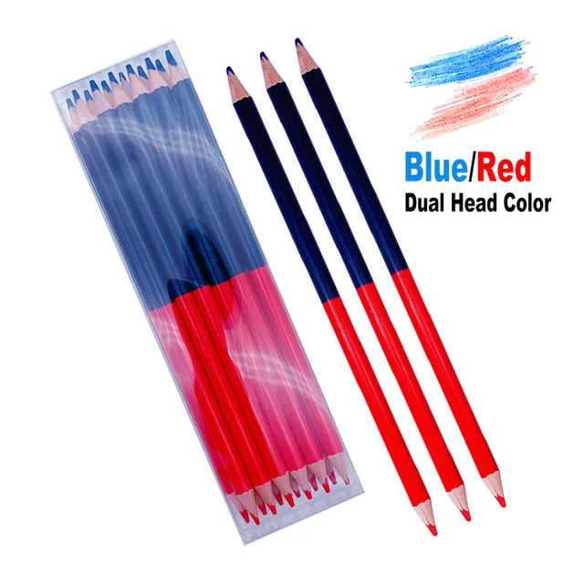 Crayon De Charpentier 2 Couleurs Rouge Et Bleu