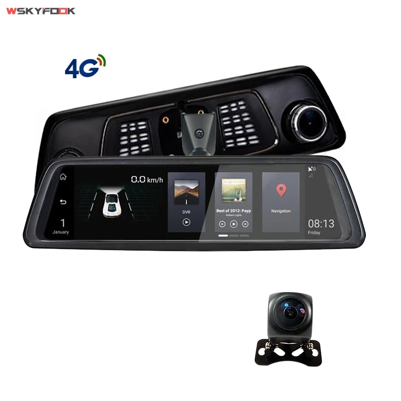 

10"Full Touch IPS 4G ADAS Android 5.1 Mirror GPS Navigation 2G RAM+32G ROM Car DVR vehicle rearview mirror camera ADAS BT WIFI