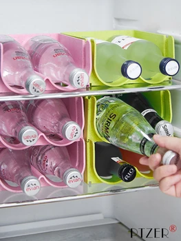 

Refrige Beer Storage Stackable Beer Cans Drop-proof Beverage Storage 3Color Organizer Tool Kitchen Accessories Rack Tray Set
