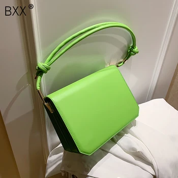 

[BXX] Small PU Leather Crossbody Bags For Women 2020 Summer Simple Solid Color Shoulder Handbags Travel Cross Body Bag HN022