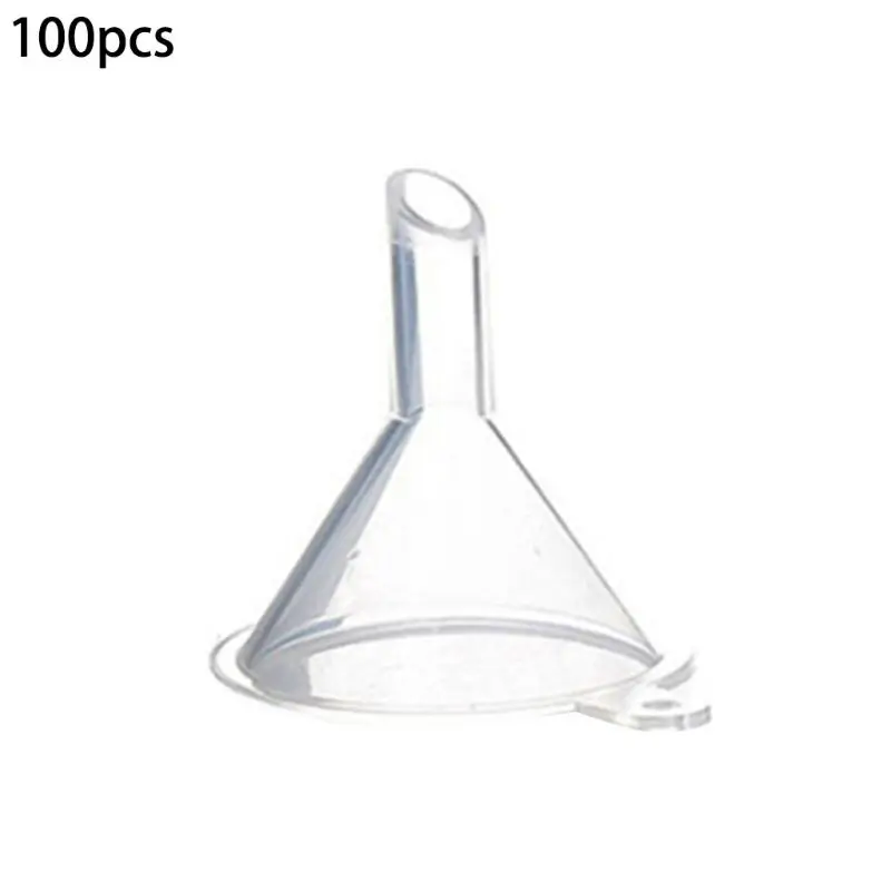 

100 PCS Mini Funnelï¼ŒClear Plastic Funnels Multi-Purpose Funnels for Perfume