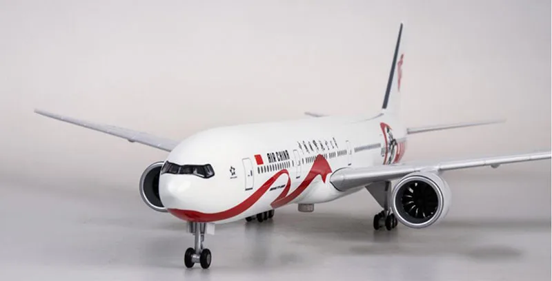 without light 47 см 1/157 масштаб самолет Boeing B777 Романтический самолет воздушный Китай Модель самолетов W свет и колесо литье под давлением пластиковые смолы игрушечные самолеты - Цвет: without light