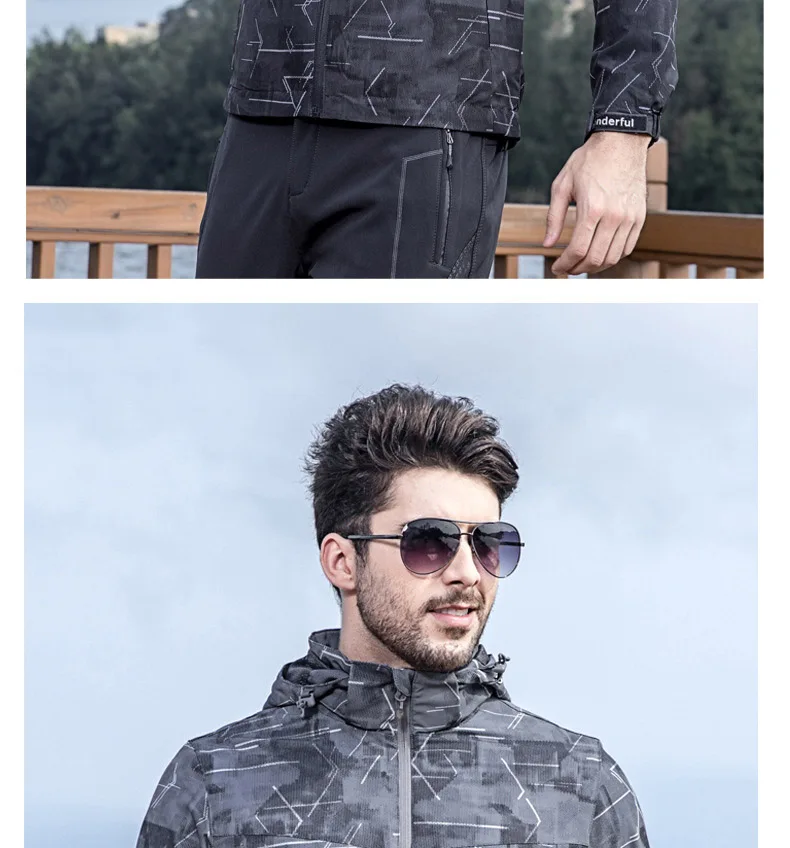 Men Women Quick Dry Hiking Jackets Waterproof Windproof Outdoor Jackets Camping Trekking Climbing Male&Female Jacket Large Size