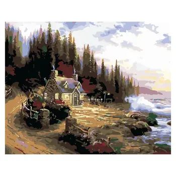 

Hut in the forest DIY Painting By Numbers Modern Wall Art Picture For Kids & Adults