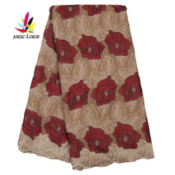 

High Quality Swiss Voile In Switzerland With Embroidery Flowers African Embroidered Nigerian Cotton Lace With Stones AMY3128B