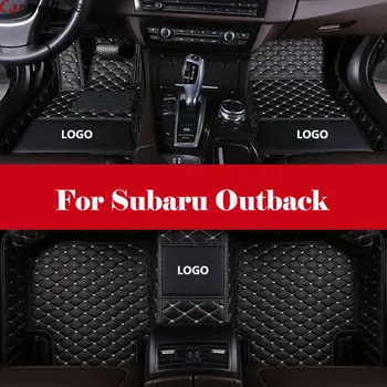 

Car Floor Mats Waterproof Leather Floor Mat +LOGO Car-styling Interior Car Carpet Floor Mat For Subaru Outback