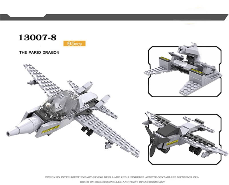 747 PCS Military Warship Aircraft Army Figures Building Blocks Construction Bricks Compatible LegoINGlys Children Toys (18)