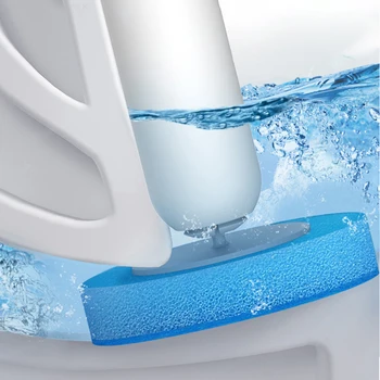 IZEFS Disposable Toilet Brush With Cleaning Liquid Wall-Mounted Cleaning Tool For Bathroom Replacement Brush Head Wc Accessories 4
