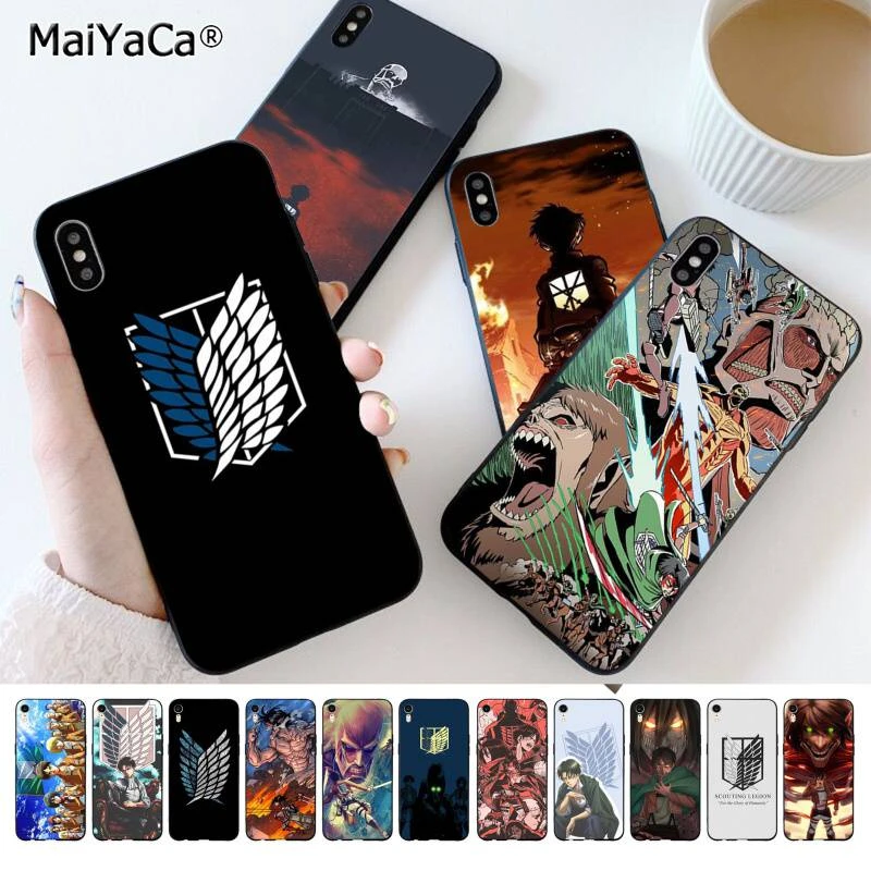 MaiYaCa Anime Japanese attack on Titan Phone Case for iphone 13 12pro max SE 2020 11 pro XS MAX 8 7 6 6S Plus X 5 5S SE XR case best iphone 13 pro max case