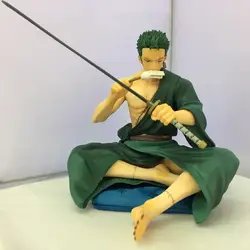 Фигурку аниме фигурка ророноа Зоро из аниме ONE с мечом сидя Ver коллекция моделей pvc детский подарок креативное украшение-кукла (13 см)