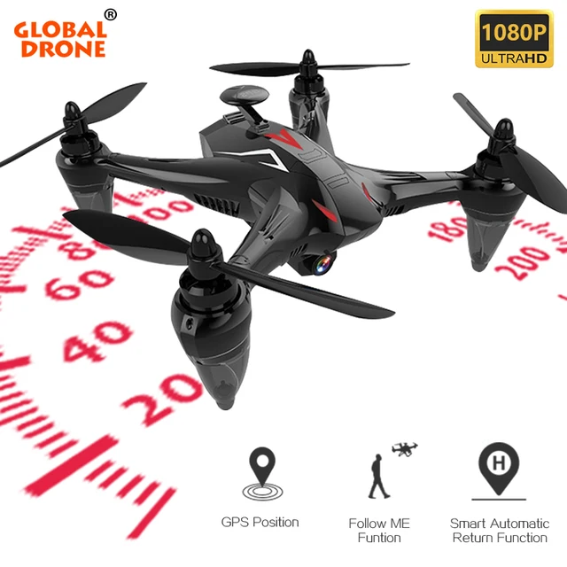 $106.4  Global Drone Ray Professional GPS Drones with Camera HD Follow Me Auto Return Brushless Quadrocopte