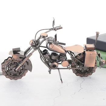 

29cm European Style Bedroom Sculpture Souvenir Die Cast Gifts Multifunction Home Decor Iron Art Motorcycle Ornament Practical