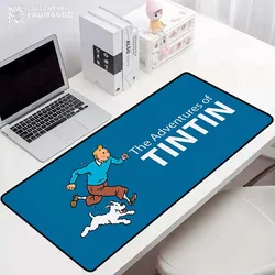 Tapete de borracha as aventuras de tintin mouse pad gamer tapete kawaii acessórios computador mousepad empresa mausepad gaming portátil