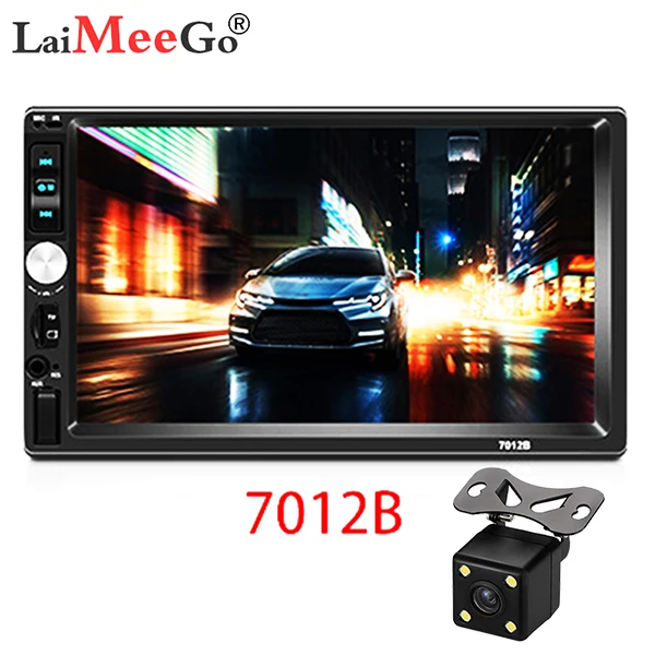 7012B With cam 2 DIN Авторадио Bluetooth Mirrorlink автомобильный стерео " HD MP5 Автомобильный мультимедийный проигрыватель Aux FM входной приемник с задней камерой - Цвет: 7012B With cam