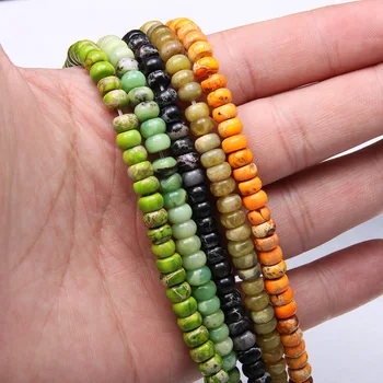 

Natural semi precious stone beads Abacus shape DIY for making necklaces, bracelets, earrings, etc 38CM 4*6mm
