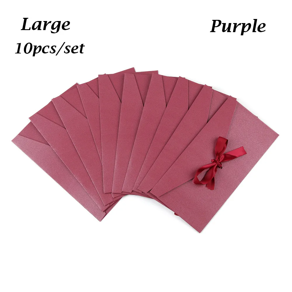 Purple 10 шт./компл. красивые Винтаж конверт Творческий конвертов из крафт-бумаги DIY декоративный конверт маленькая Бумага школьные канцелярские принадлежности - Цвет: Purple
