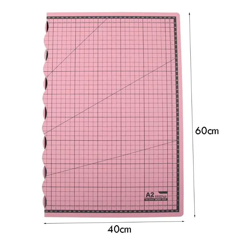 A2 A3 ПВХ швейная резка бумажный коврик Профессиональный не отражающий прочный самовосhealing вающийся складной лоскутный DIY аксессуар - Цвет: Pink