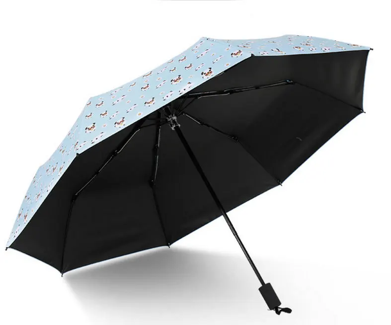 Yessello, полосатый зонтик для собак, карманный зонтик, три складных, свежие, вечерние, в полоску, для собак, зонтик, солнечный, дождливый, розовый, женские зонты
