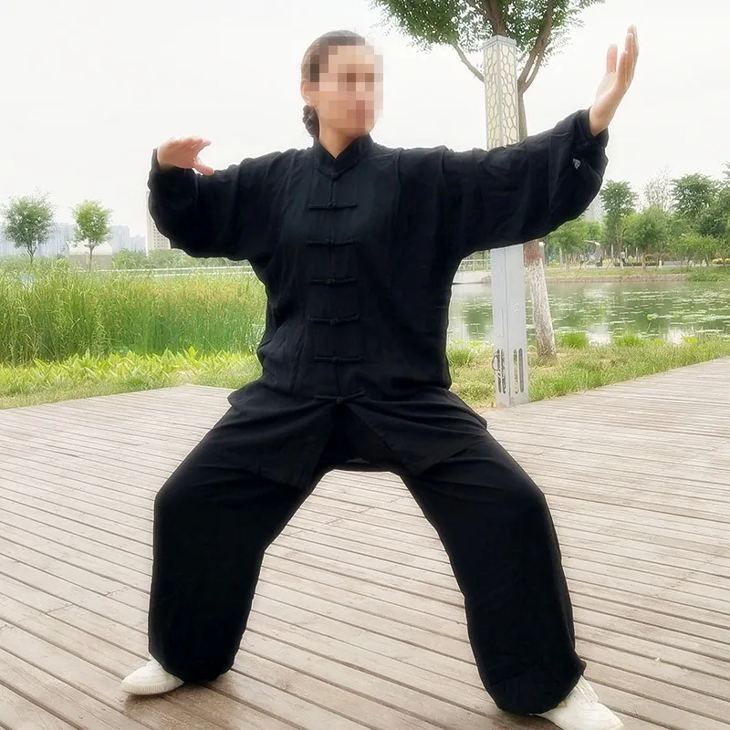 

USHINE cotton Tai Chi uniform high quality martial arts Kung Fu suit Wushu tai chi clothing large size top pants for adults