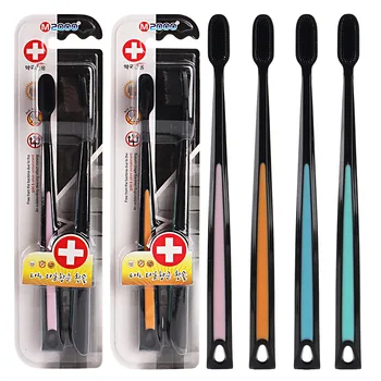 

2pcs Nano-antibacterial Double Nano2pcsblack Headsultra Soft Tongue Cleanerbamboo Charcoal