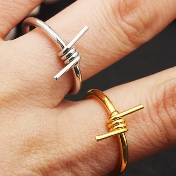 

Simple Wire Winding Hip Hop Punk Ring Mens Metal Sliver Joint Ring Women Rock Party Wholesale Jewelry Accessories Gifts
