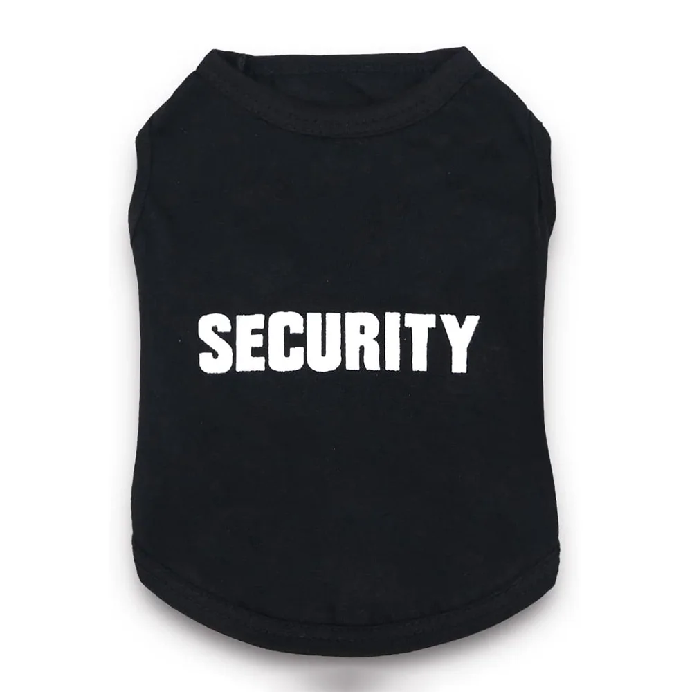 Security Dog Shirt Summer Clothes for Pet Puppy Tee Shirts Dogs