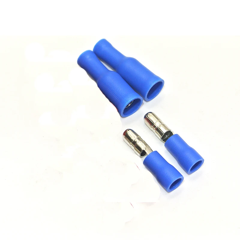100x Insulated Blue Female Bullet Terminals Splice Connector Crimp Electrical 