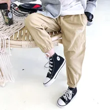 Популярная Брендовая детская одежда в японском стиле; коллекция года; стиль; сезон весна-осень; Детские повседневные брюки для мальчиков и девочек