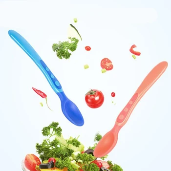 

2Pcs/lot Temperature Sensing Spoon For Baby Safety Infant Feeding Spoons Kids Children Boy Girl Anti-scalding Toddler Flatware