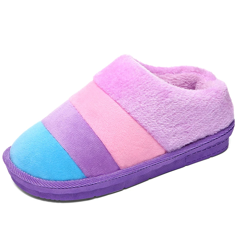 House Flip Flops Winter Plush Home Slippers Women Cotton Shoes Woman Fur Slides Indoor Mules Floor Slider Warm pantoufle femme