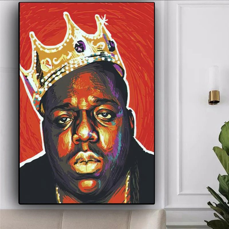 

Wall Canvas Art Notorious Big Poster Art Decor Print on Canvas Wall Art Portrait Picture for Living Room Home Decoration