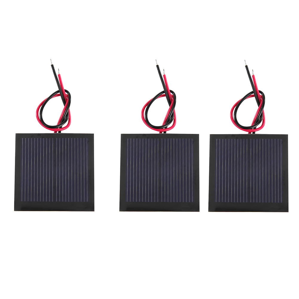 1V 200mA Mini Solar Panel Battery Polycrystalline Silicon Solar Cell +Cable/Wire 40x40mm 0.2W DIY for Solar Toy