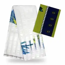 Африканская восковая имитация шелковой ткани Анкара атласная ткань 4 ярдов audel/modell хлопковая ткань для платья+ 2 ярдов шифон! J42376