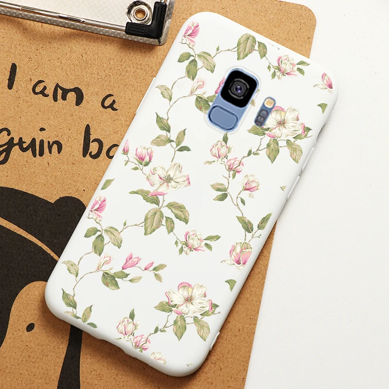 Leopard Print Flowers TPU Case For Samsung Galaxy S9 Plus Phone Coque Cover For Samsung s9plus S 9 s9+ Protevtive Silicone Cases silicone case for samsung